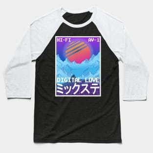 Vaporwave Aesthetic Style 80s Synthwave Retro Baseball T-Shirt